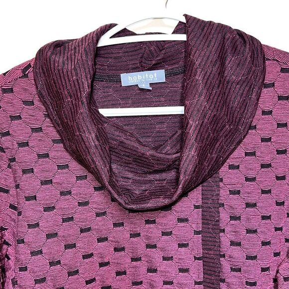 NWT HABITAT 36615 INNER CIRCLE COWL TUNIC Wine 36615 Sz S/M - Picture 3 of 8